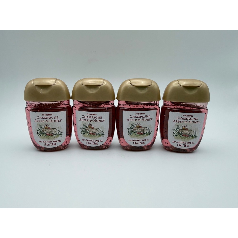 Bath & Body Works Champagne Apple & Honey PocketBac‎ Hand Sanitizer 4 Pack